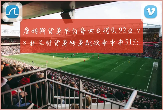 詹姆斯背身单打每回合得0.92分 vs 杜兰特背身转身跳投命中率51%：老将低位技术的效率对比
